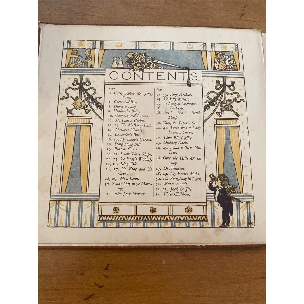 Antique 1880‎ 1st Ed. The Baby's Opera by Walter Crane Nursery Rhymes and Music